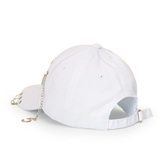 Gorra de Béisbol Ala Ancha con Cadena Decorativa - Image 3