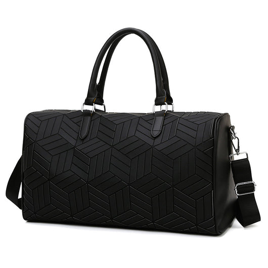 Bolso de Viaje Amplio para Hombre con Patrón Geométrico - Image 5