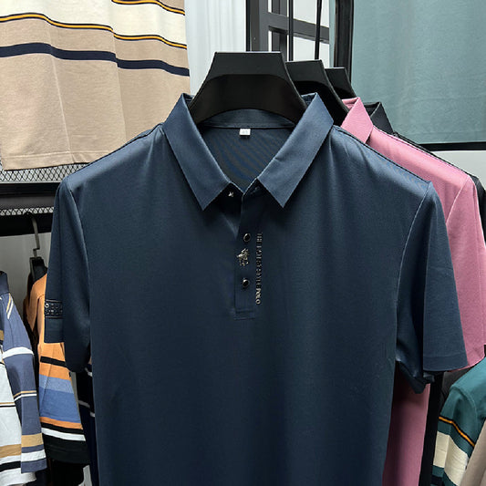 Polo Ejecutivo Seamless Ice Silk Cuello Solapa Manga Corta