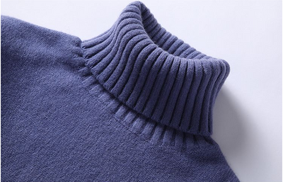 Suéter Cuello Alto para Hombre - Pullover Casual Invierno Colores Sólidos - Image 14
