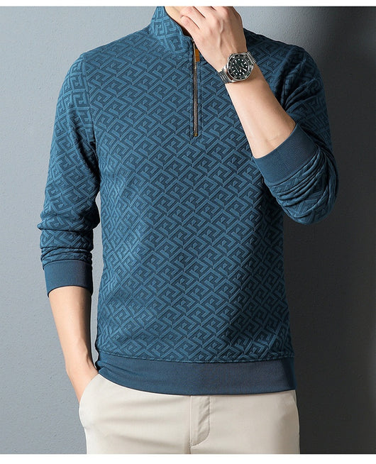 Camisa Casual con Cuello de Solapa y Cierre de Cremallera para Hombre - Image 21