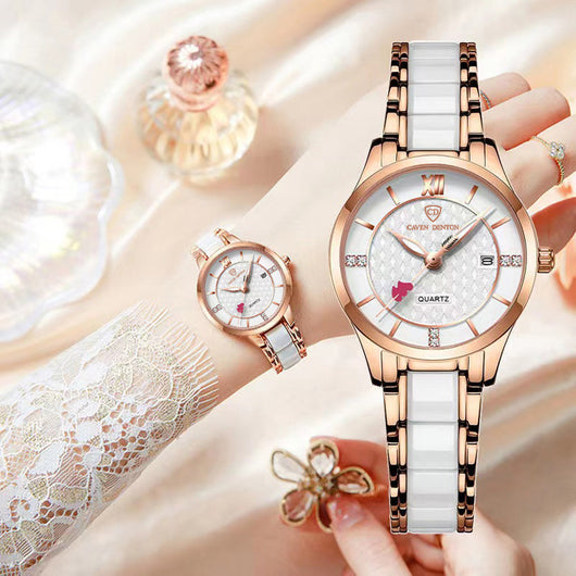 Reloj de Cuarzo con Calendario y Cerámica Diamond - Image 10