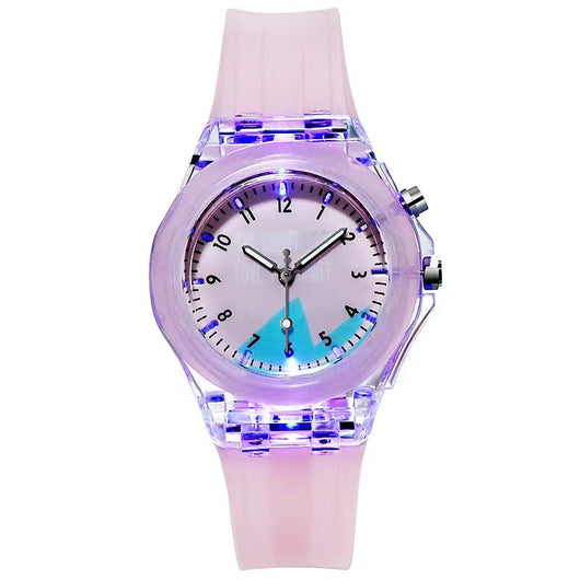 Reloj Infantil de Silicona con Luz y Patrón de Frutas - Image 10
