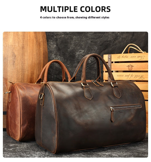 Bolso Bandolera de Cuero Vintage con Gran Capacidad para Viajes - Image 12