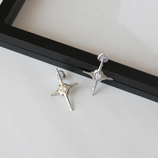 Pendientes de Cruz con Brillantes, Diseño Sencillo y Elegante - Image 17