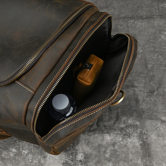Bolsa Cruzada de Cuero Genuino para Hombre - Gran Capacidad - Image 12