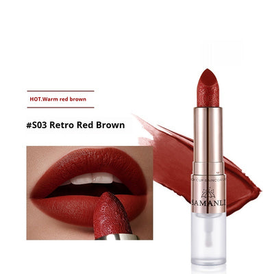 Labial Mate Resistente Sin Transferencia - Color Sólido Larga Duración - Image 8