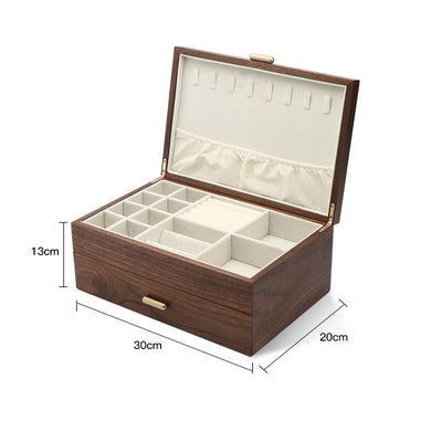 Caja de Joyas de Madera Nogal Negro Lujo Artesanal - Image 10