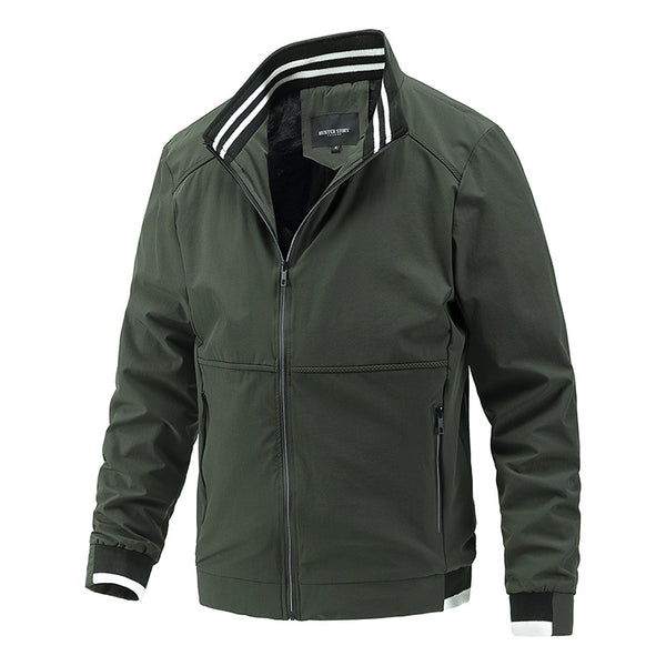 Chaqueta Deportiva Casual con Cuello Alto para Hombre - Rompavientos