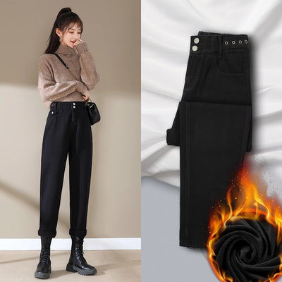 Pantalón Negro Holgado de Terciopelo Suave - Diseño Versátil y Cómodo - Image 6
