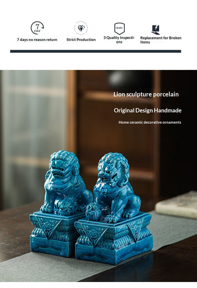 Ornamentos de León en Cerámica Refractaria para Feng Shui - Image 10