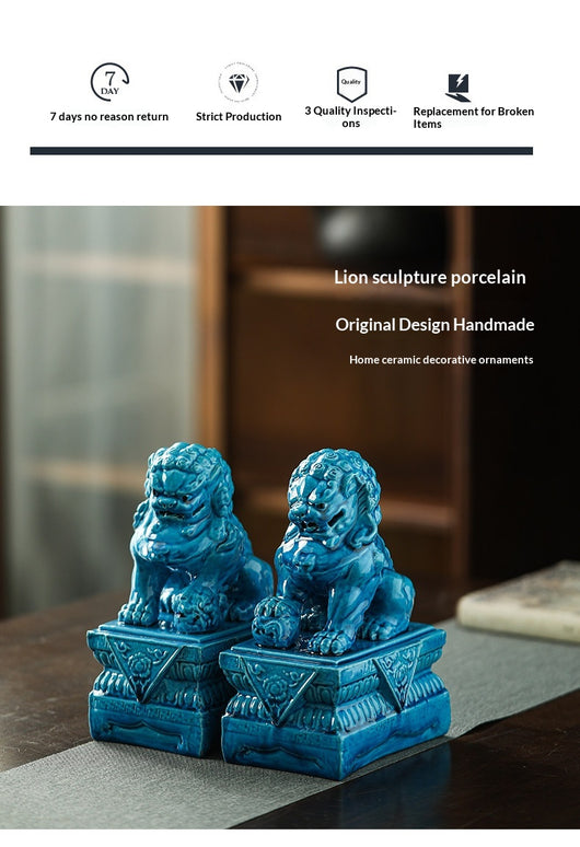 Ornamentos de León en Cerámica Refractaria para Feng Shui - Image 10