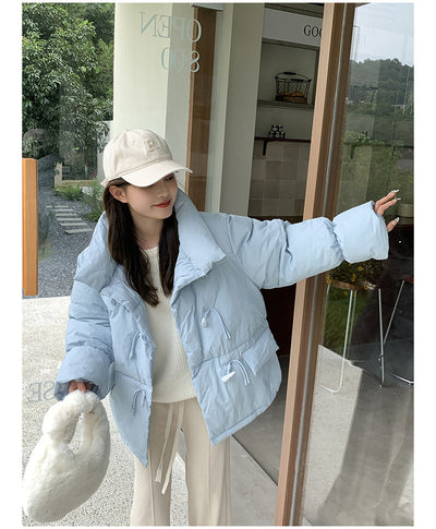 Chaqueta Acolchada Estilo Coreano con Cuello Alto para Mujer - Image 15