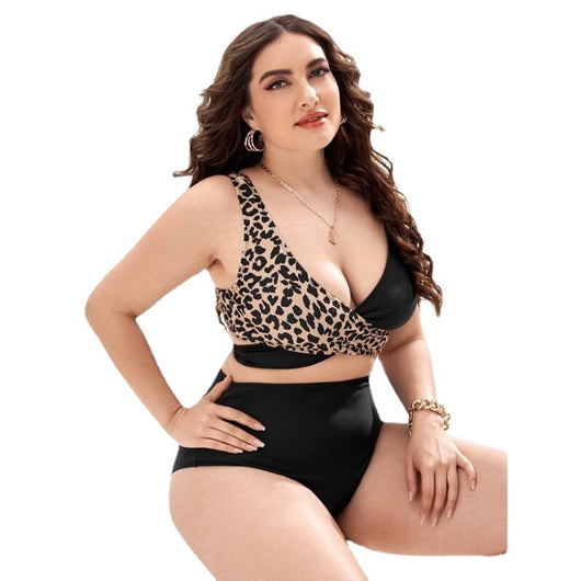 Bikini Dos Tonos con Push Up y Cruce en el Pecho