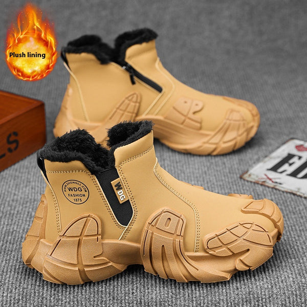 Botas Martin de Trabajo con Forro Polar y Diseño Sólido para Hombre