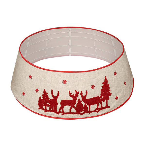Falda Protectora para Árbol Navideño con Diseño de Reno Plegable - Image 4