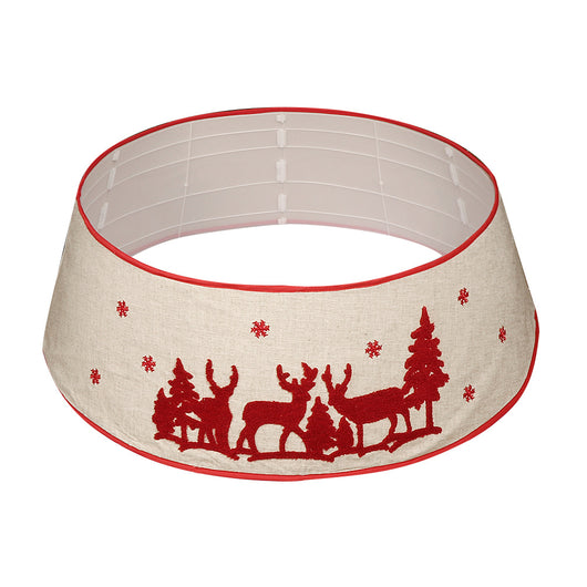 Falda Protectora para Árbol Navideño con Diseño de Reno Plegable - Image 4