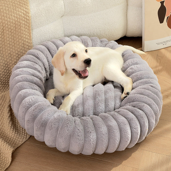 Cama Térmica Redonda de Felpa para Gatos y Perros - Nido Acogedor Invierno - Image 7