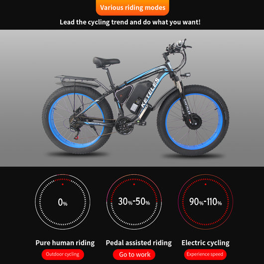 Bicicleta Eléctrica Dual Motor 21 Velocidades con Frenos de Aceite y Batería de Litio - Image 34