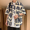 Camisa Hip Hop Hombre Manga Corta Suelta Verano