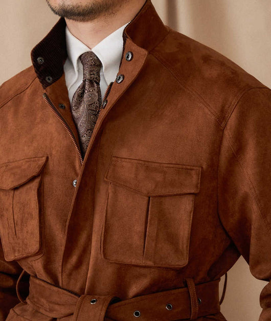 Chaqueta Vintage de Gamuza para Hombre - Casual y Profesional - Image 4