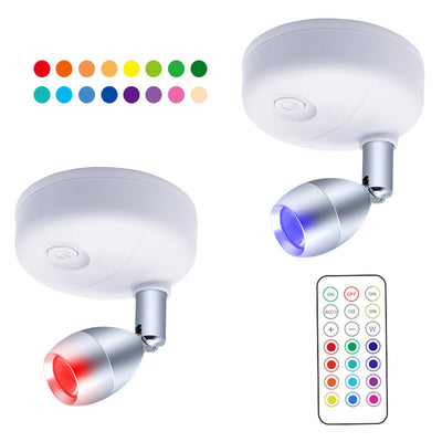 Foco LED Inalámbrico RGB con Control Remoto y Ángulo Ajustable - Image 6