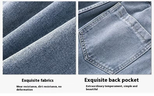 Pantalones Vaqueros Rectos Hombre Primavera Verano Talle Alto Pierna Ancha Urbano - Image 19