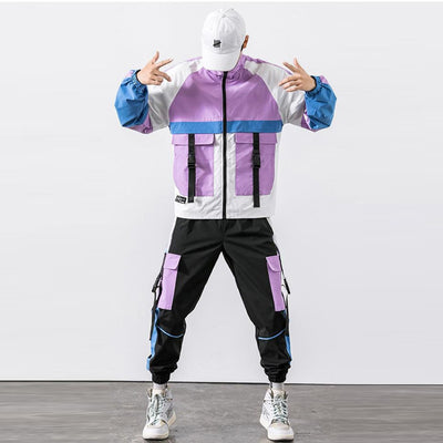 Conjunto Deportivo Juvenil de Dos Piezas con Chaqueta y Pantalón Multi-Bolsillos - Image 3