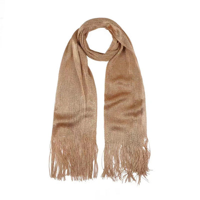 Pañuelo Rayón Dorado y Plateado - Chal Hueco Elegante Poliéster - Image 6