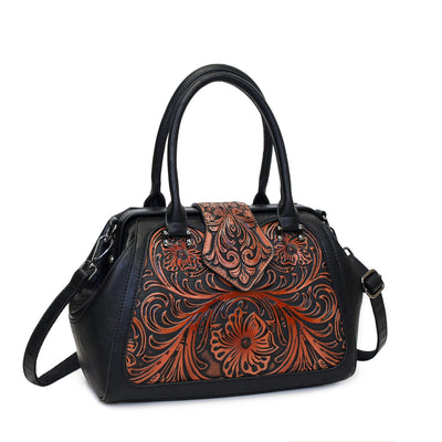 Bolso de Cuero Artesanal Tallado para Mujer con Diseño Asimétrico - Image 8