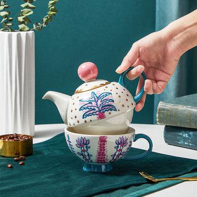 Juego de Tetera y Tazas de Cerámica para el Hogar - Image 3