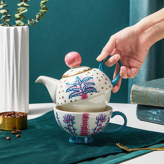 Juego de Tetera y Tazas de Cerámica para el Hogar - Image 3