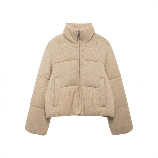 Chaqueta de Algodón con Cuello Mao - Estilo Europeo y Americano