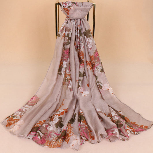 Pañuelo Gasa Balinés con Estampado Floral - Diseño Exclusivo - Image 4