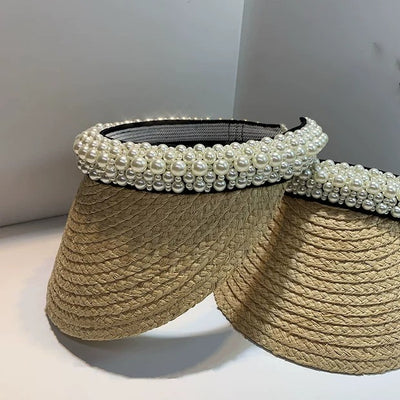 Sombrero de Paja Pearl Sun - Diseño Semiabierto - Image 5