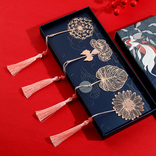 Marcapáginas Artístico de Hoja Vegetal Calado - Diseño Clásico Antiguo Cuatro Estaciones - Image 38