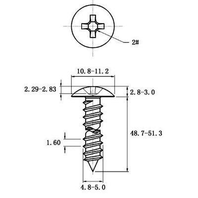 Tornillo Autorroscante de Acero Inoxidable Cabeza Ancha Tipo Champiñón - Image 43