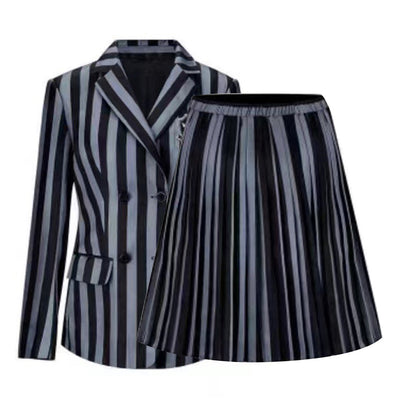 Disfraz Elegante Wednesday Addams Negro para Halloween - Image 3