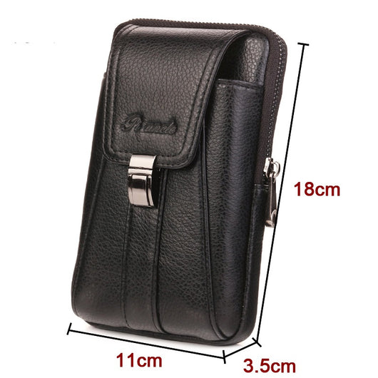 Riñonera Vertical de Cuero Retro - Bolsa Multifuncional para Teléfono y Documentos - Image 16
