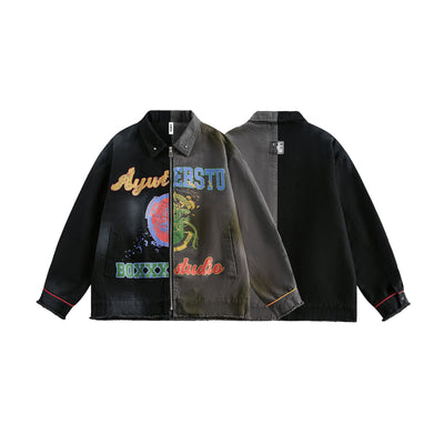Chaqueta Primavera Hombre Graffiti Multicolor Corte Relajado - Image 26