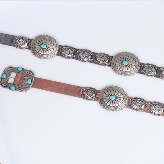 Cinturón Retro Ancho para Mujer con Accesorios Denim - Image 5