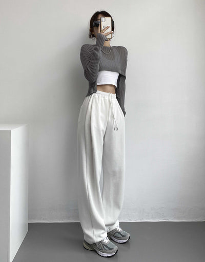Pantalones Anchos de Cintura Ajustable con Faja Incorporada - Image 11