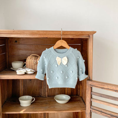 Blusa Infantil de Algodón con Moño y Mangas Largas - Image 3