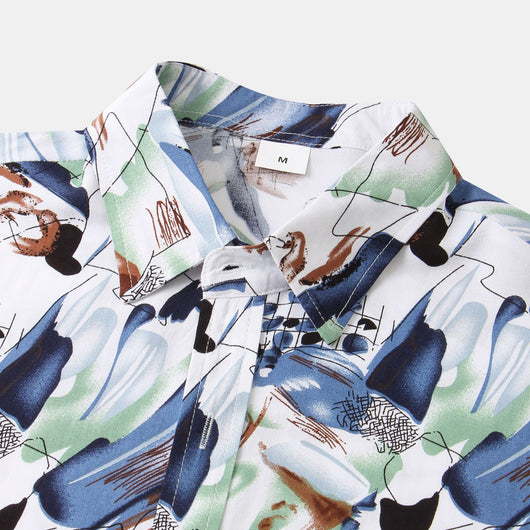Camisa Floral de Solapa para Hombre - Manga Corta - Image 10