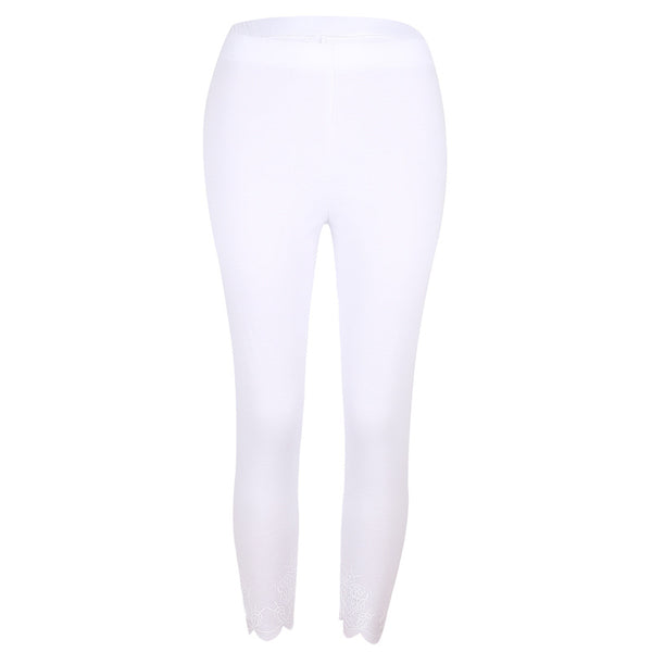 Pantalones Capri Ajustados con Estampado Reductor