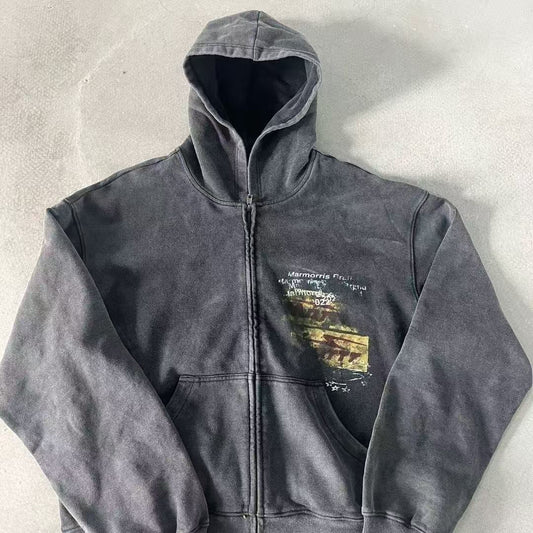 Sudadera Retro con Graffiti para Hombre - Manga Larga Casual - Image 2