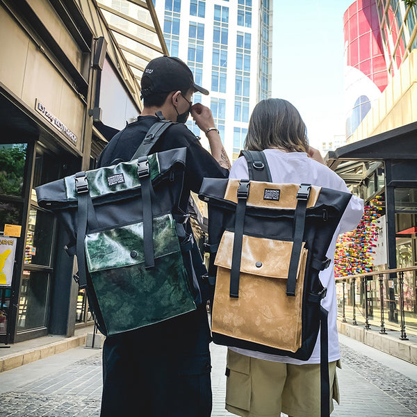 Mochila Retro de Gran Capacidad - Estilo Clásico y Funcional