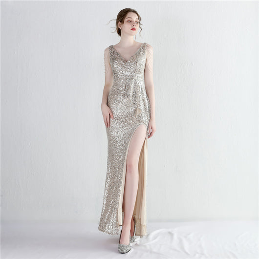 Vestido de Gala Reina Aura con Lentejuelas Largas - Image 8