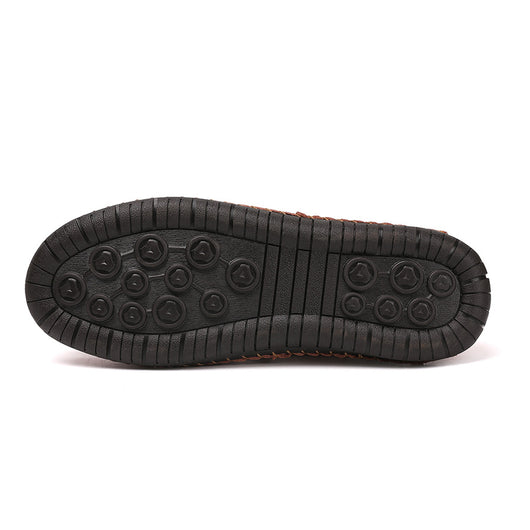 Mocasines Hombre Cuero Ligeros Antideslizantes Sin Cordones - Image 4