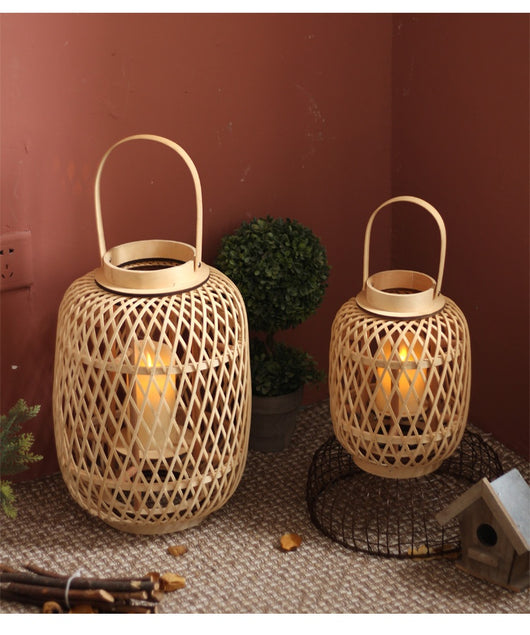 Portavelas Artesanal de Bambú con Diseño Ornamental - Image 20